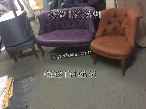 Mor Balkon Çay Takımı Mobilya