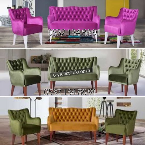 Yeşil Fuşya Bekleme Koltuk Takımı